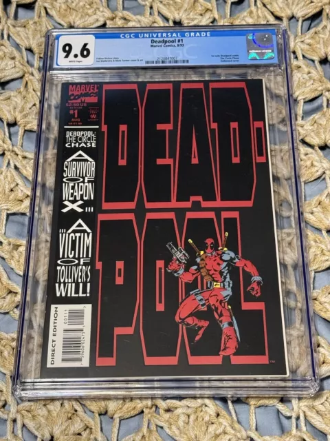 Deadpool: The Circle Chase #1 CGC 9.6 1993 1st Solo Deadpool Comic, Marvel