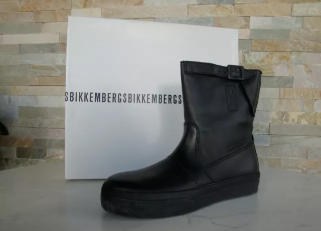 STIVALI BIKKEMBERGS TAGLIA 40 stivaletti pelliccia scarpe neri