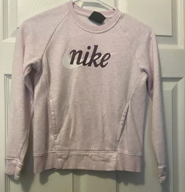 NikeGirls Pink/Maroon Sweatshirt Front Pocket Size Medium