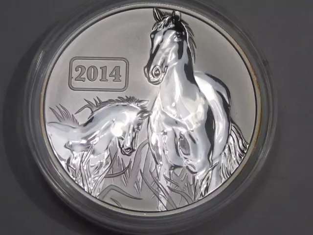 PROOF 2014 Silver Lunar "Year of the Horse" 1 oz .999 Fine TOKELAU. #41
