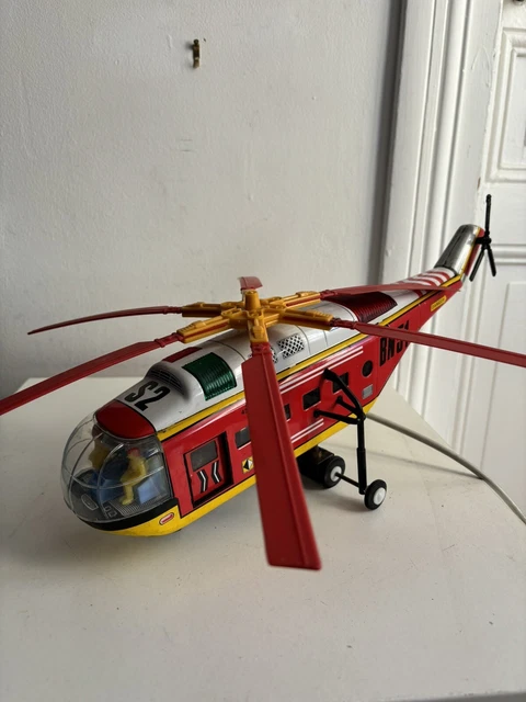 Joustra - Hélicoptère à Friction Ambulance - Longueur 35 Cm - Occasion Avec Boîte D'origine