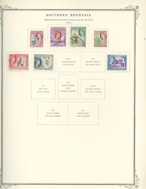 SOUTHERN RHODESIA Album Page Lot #139 - SEE SCAN - $$$