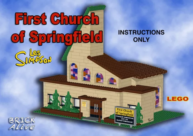 Lego Simpson Eglise de Springfield - NO BRICK - INSTRUCTION PDF ONLY - CD