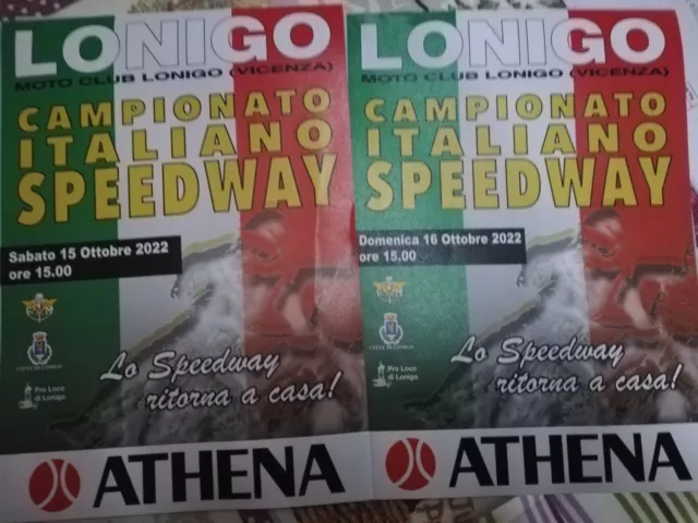 2022 Italian Speedway Championship programmes Lonigo
