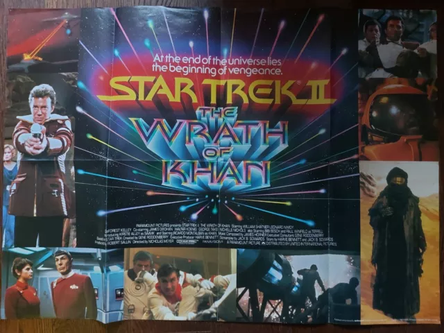 Star Trek Official Poster Magazine 23" × 32" The Wrath Of Khan 1982 Vintage