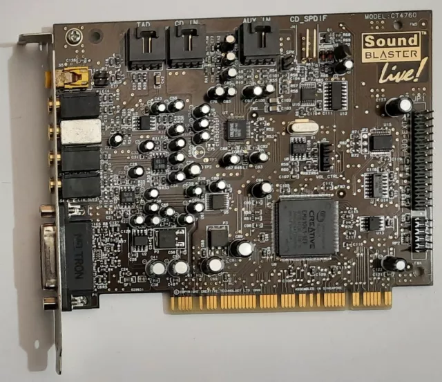 Creative Sound Blaster Live! PCI Soundkarte (CT4760, EMU10K1, retro, 1999)