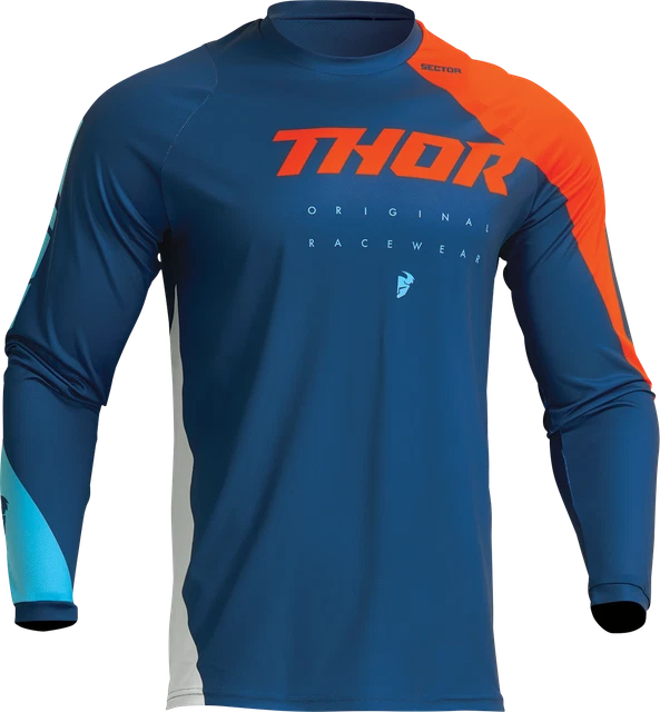 Thor 2910-7146 Jrsy Sector Edge Nv/Or Sm Jersey