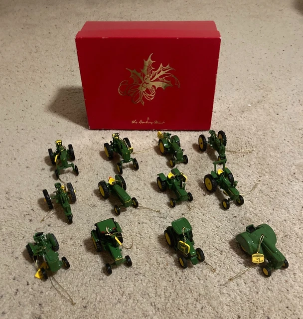 John Deere Tractor Christmas Tree Ornaments from the Danbury Mint