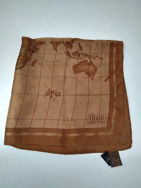 Foulard En Soie Vintage LOREDANO Italie – Carré Femme, Motifs Caleche, Multicolore