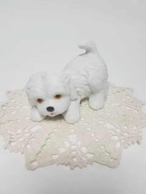 Vintage Homco White Maltese Dog Figurine #1411