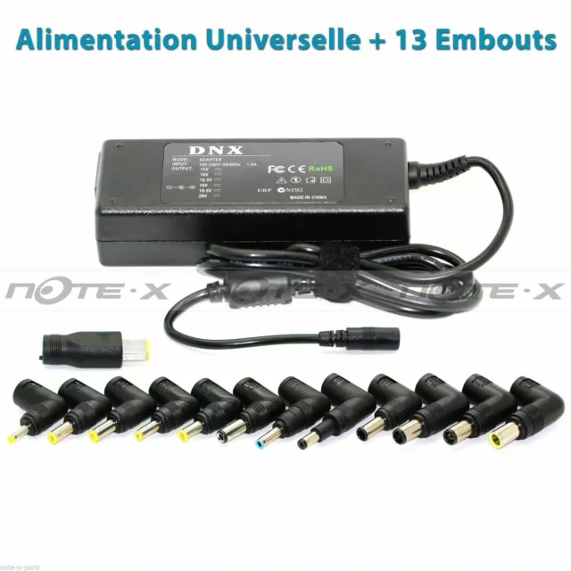 CHARGEUR UNIVERSEL ALIMENTATION PC PORTABLE 90W pour Acer Dell HP/Compaq Toshiba