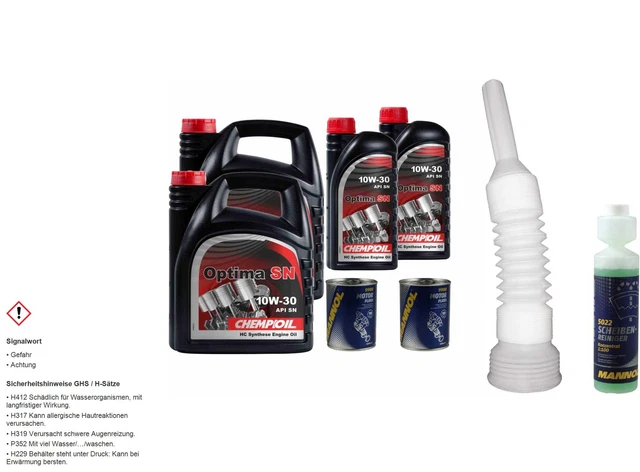 10L CHEMPIOIL BON Fonctionnement huile moteur Optima Sn 10W-30 MO 229.1 ...