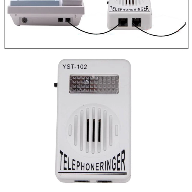 EXTRALOUD RINGER SOUND Telephone Phone Amplifier Strobe Light Flasher