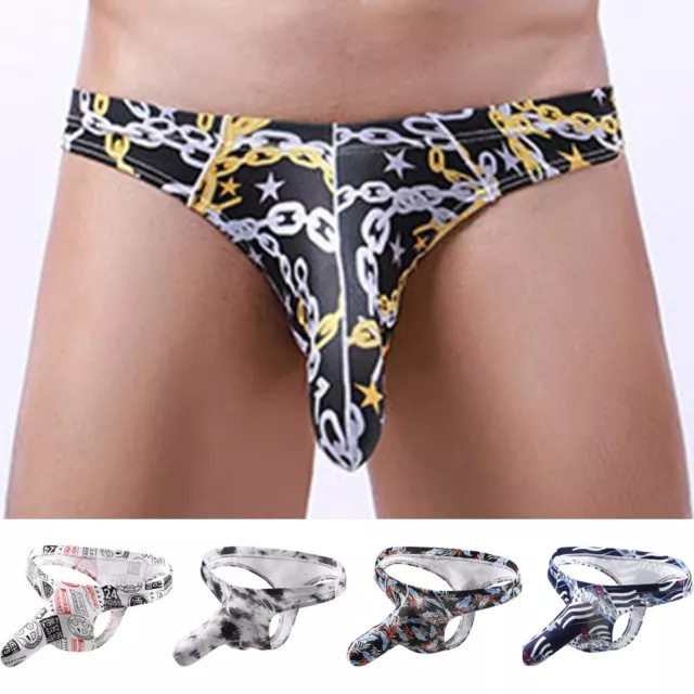 Men's Sexy Underwear Low Waist Pouch Briefs Panties Soft