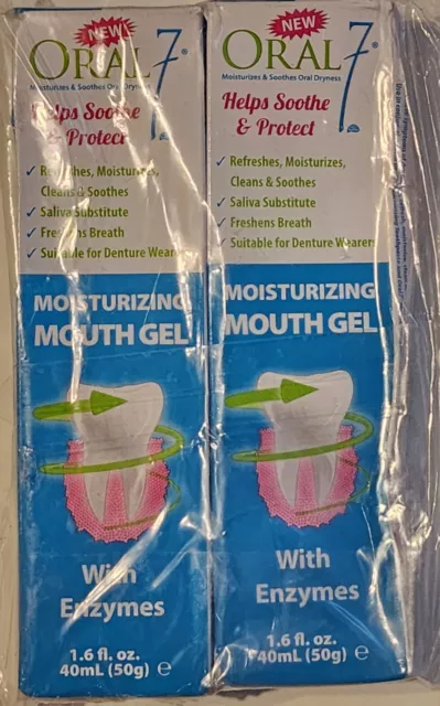 Gel hidratante bucal Oral7 40 ml 50 g X2