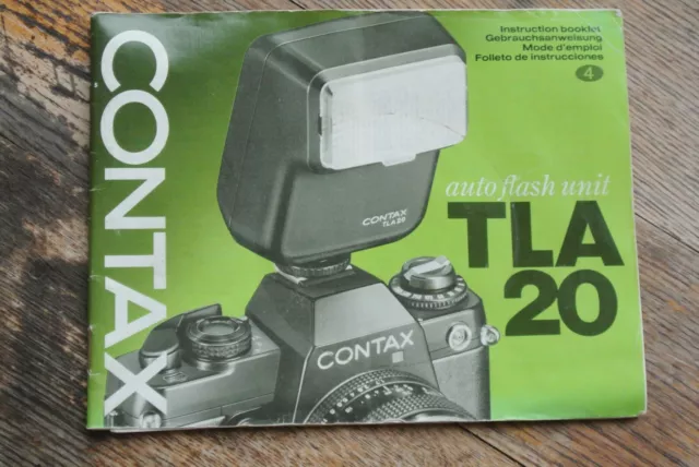 Contax TLA 20 Auto flash unit   instructions