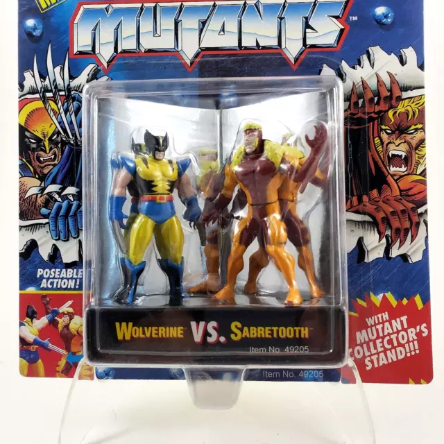 Wolverine vs Sabretooth Toy-Biz X-Men Steel Mutants Die Cast Metal Figures 1994 3