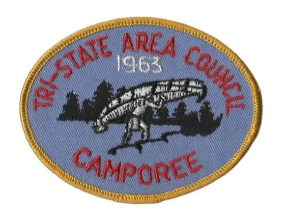 1963 Tri-State Area Council Camporee  BSA Patch  YL Bdr. [VA-3795]