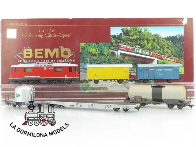 D252 H0m DIGITAL BEMO 7258 100 STARTSET - GÜTERZUG-SET der RhB - OVP