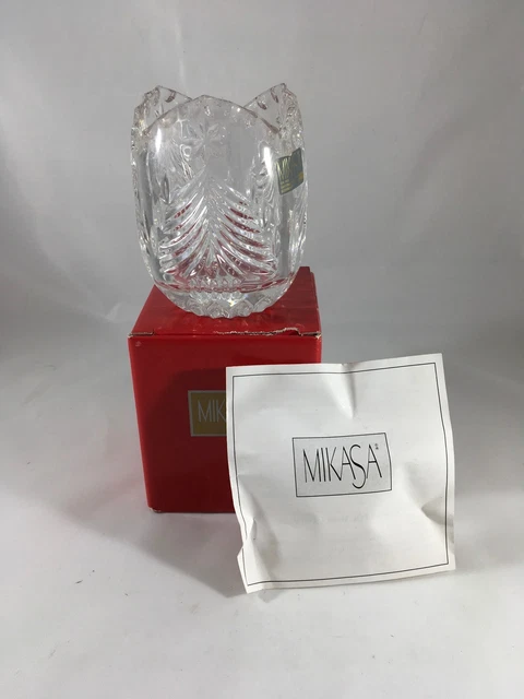 Portavelas votivas de cristal árboles de Navidad Mikasa SN106 Alemania