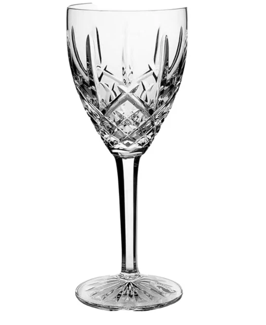 Waterford Crystal Araglin Platinum Water Goblet Glass 7 7/8" H -Two New Glasses