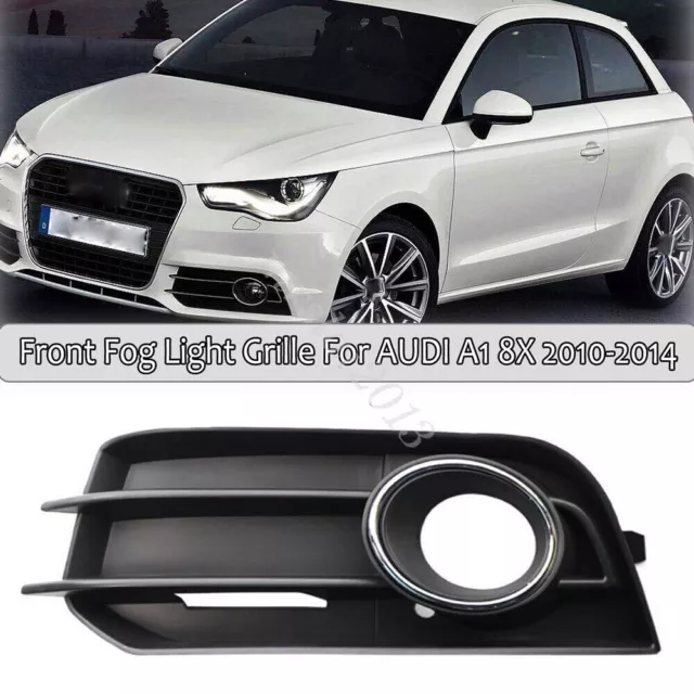 LEFT SIDE FOG LIGHT GRILLE For 2010-2014 AUDI A1 8X FRONT BUMPER GRILL COVER UK