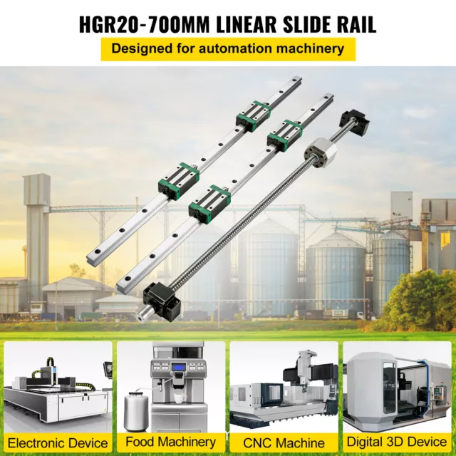 Guida LineareHGR20-700mmGuida di Scorrimento Lineare per Kit CNC 2