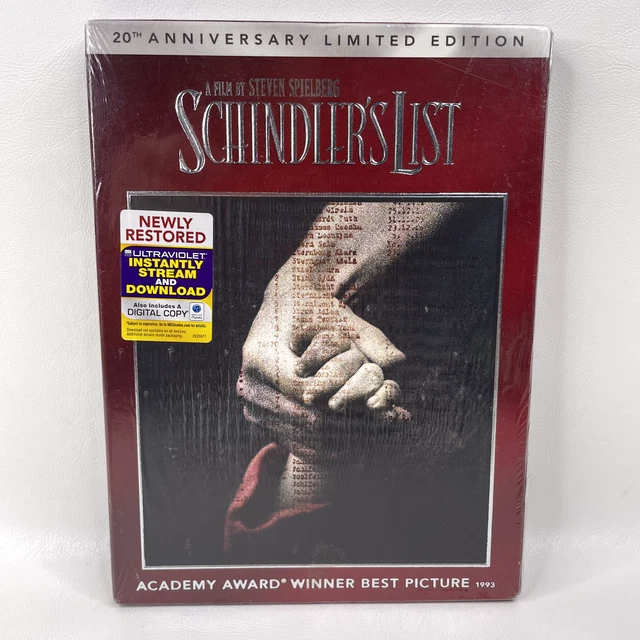 SCHINDLER'S LIST STEVEN Spielberg Film 20th Anniversary Limited Edition