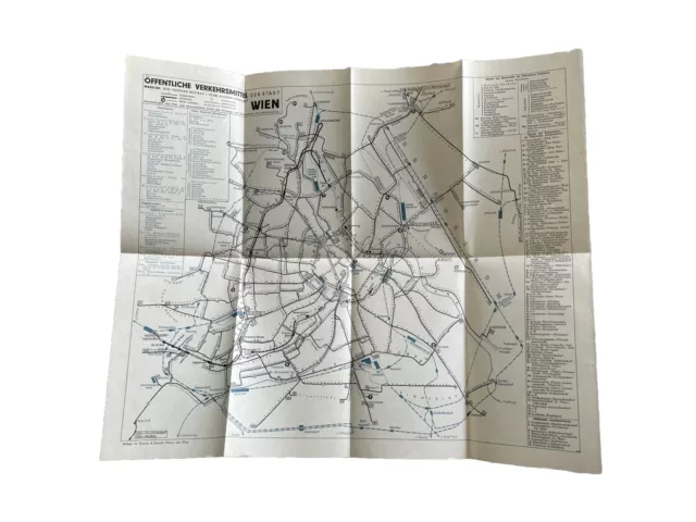Öffentliche Verkehrsbetriebe wien Map Freytag WW2  Train station Westbahnhof