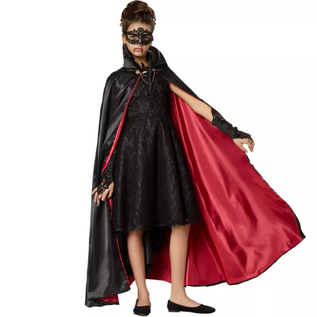 Edler Vampirumhang Kinder Vampir Dracula Cape Robe Karneval Fasching Halloween 2