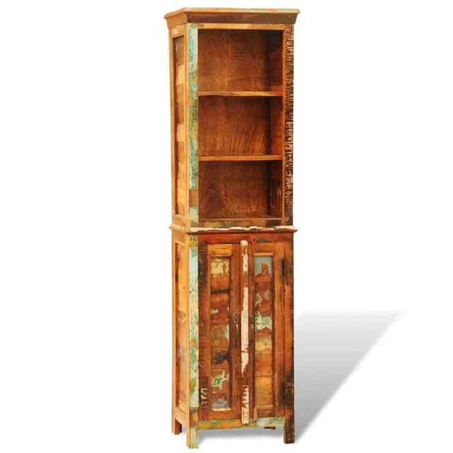 Holz Bücherregal Schrank Vitrine Highboard Kommode Braun/Mehrfarbig vidaXL