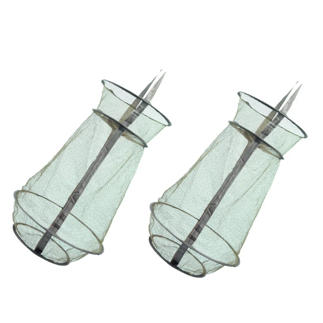 2 pièces Filet de piège à pêche pliable Piège à filet de pêche