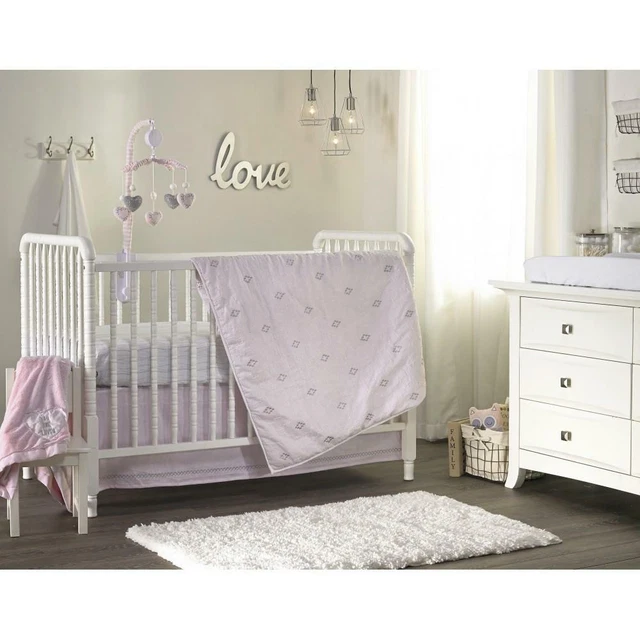 Kidsline Avery 6Pc Crib Bedding Set Include Mobile/Sheets/Changing Pad Cover*New