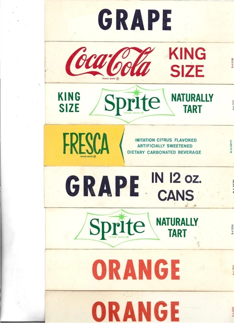 15 ASSORTED COCA-COLA Vending Machine Labels, All Vintage, Cardboard $8