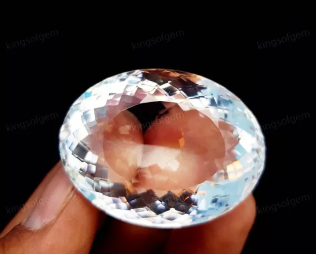 15 Ct Natural Rock Crystal Quartz Oval Faceted Loose Gemstone Jewelry Making