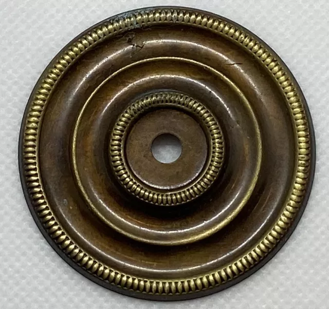 Reclaimed Vintage Small Brass Cabinet Door Knob Pull Handle Back Plate
