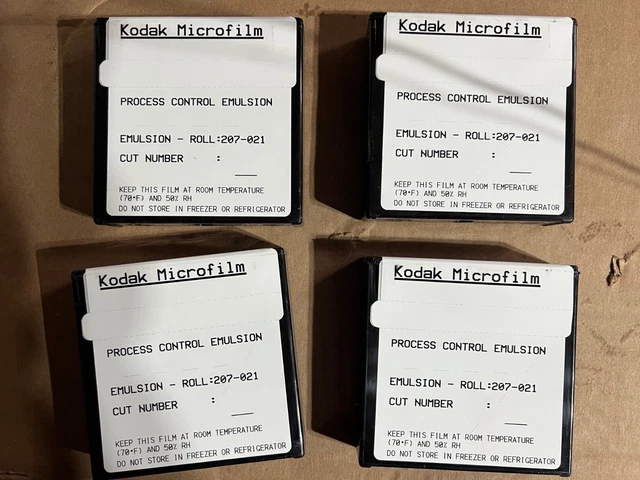 Kodak Microfilm Process Control Emulsion Microfilm 