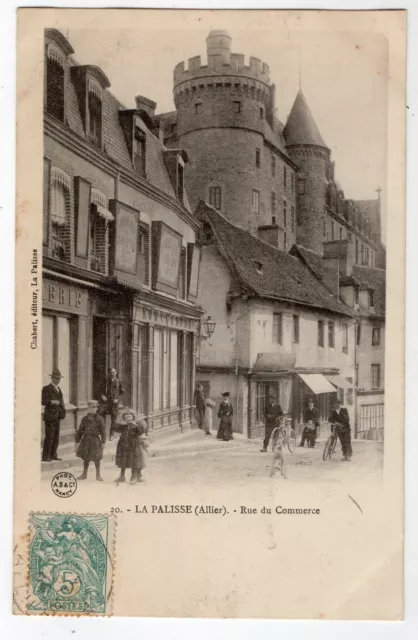 03 @ Carte Postale Ancienne De Lapalisse - Rue Du Commerce @ Animee @ Top Cpa