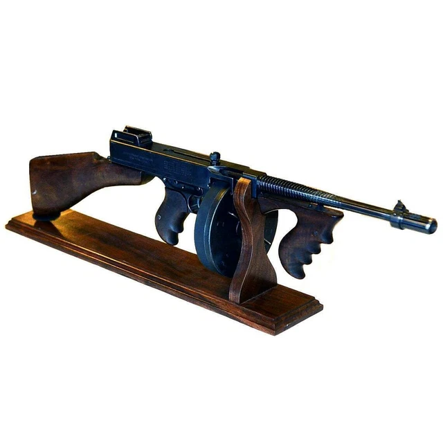 Soporte para Submáquina Thompson (Tommy Gun) - Madera Natural (Fresno)