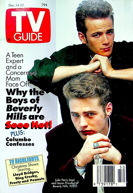 TV Guide Magazine Dec 14 1991 Luke Perry Jason Priestley Beverly Hills 90210
