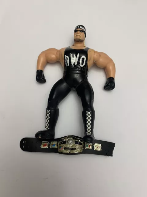 HOLLYWOOD HULK HOGAN WCW NWO WWF WWE Vintage Wrestler 1998 Figure 5” $9 ...