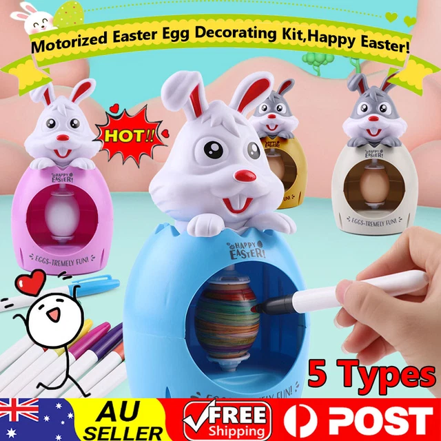 MOTORIZED EASTER EGG Decorating Kit, DIY Egg Decorator Coloring Spinner