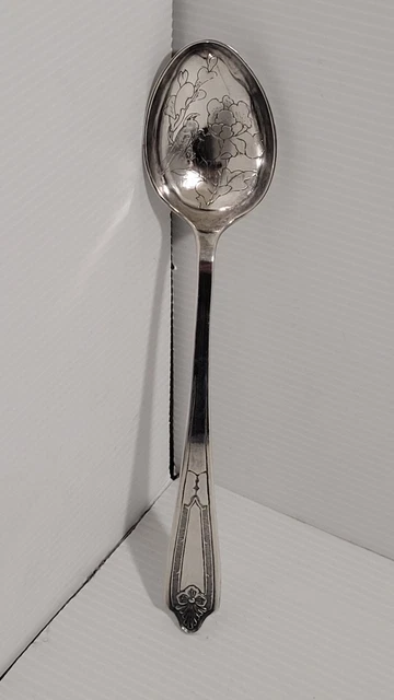 Cuillère Ancienne Argent Massif 18 Cm - Allemagne/Pays-Bas - Motif Ramoneur Ours