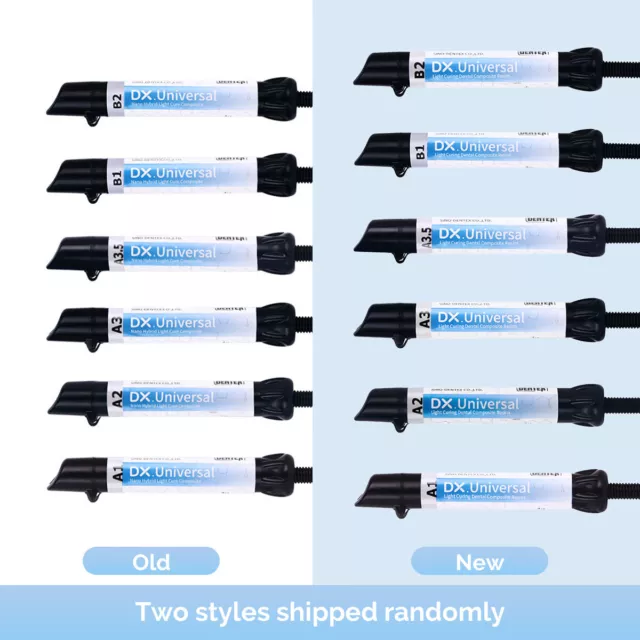 DX Dental Universal Light Cure Composite Resin A1,A2,A3,A3.5,B1 Shade 4g/Syringe 3