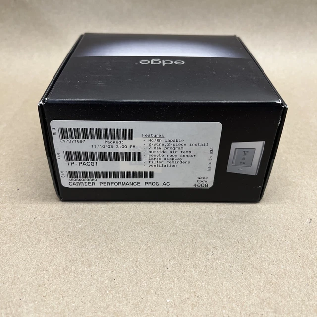 CARRIER TPPAC01A PERFORMANCE Edge Programmable Thermostat 180.00