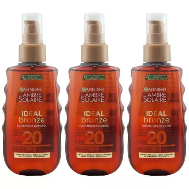 Garnier Ideal Bronce 3 X 150ml Protegido Bronceador LSF20 Uva / Uvb Protección