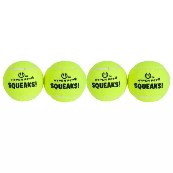 Vert Tennis Balle 4pk - Qui Couine Chien Jouet Pack