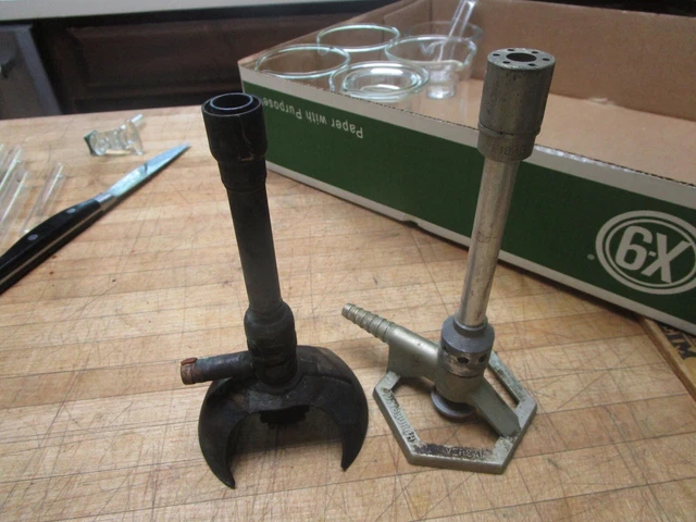 Lot of 2 Vintage Bunsen Burners