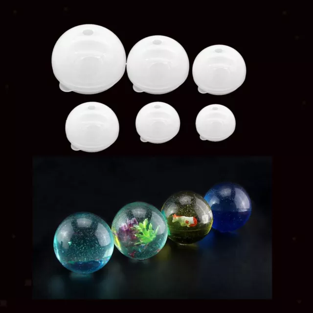 6 Größe DIY Kugel Kugel Silikon Form Form für Epoxidharz Casting Handwerk