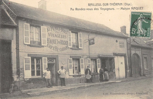 Cpa 60 Bailleul Sur Therain Au Rendezvous Des Voyages Maison Naquet